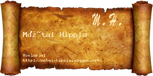Mátai Hippia névjegykártya